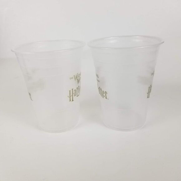 Harry Potter Wizarding World Plastic Small Cups 2 Lot Disposable USH Universal - Picture 2 of 4